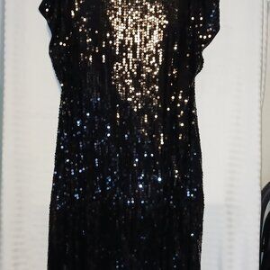BLACK SQUIN DRESS BY MICHEAL KORS SIZES 2X